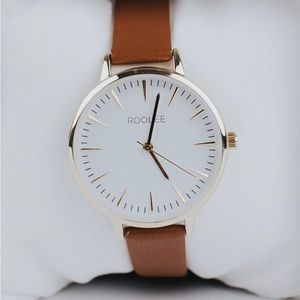 • Roolee Watch with Cognac Brown Band •